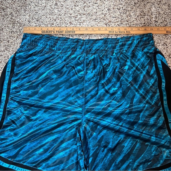 AND1 Men’s Shorts Size 3XL Shiny Teal Black Training Active Workout Basketball - Picture 4 of 10